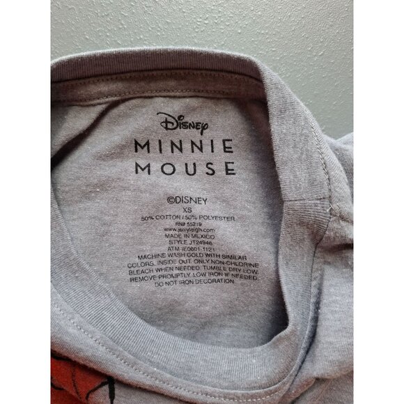Disney Minnie Mouse Graphic T Shirt Gray XS Nostalgia Streetwear - Picture 3 of 5